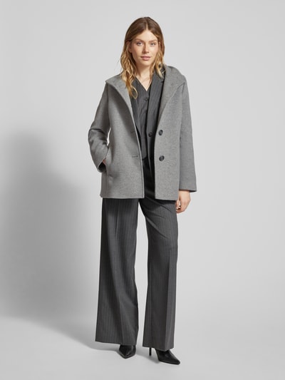 Peek & Cloppenburg Fuchs SchmittWolljacke mit Stehkragen und Knopfverschluss in hellgrau melange