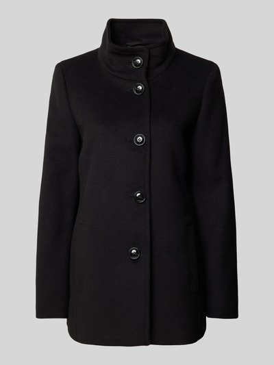 Peek & Cloppenburg Fuchs SchmittWolljacke Mit Stehkragen Und Knopfverschluss In Black