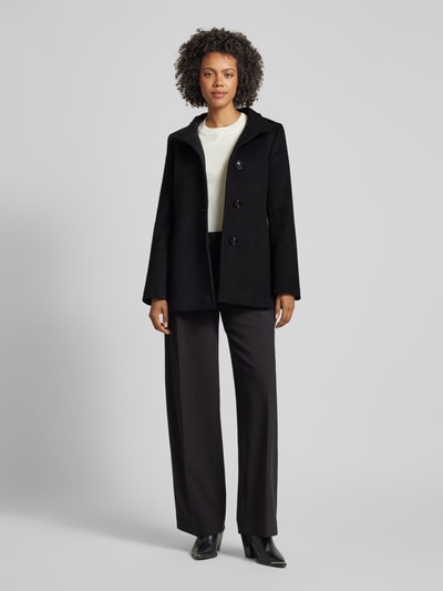 Peek & Cloppenburg Fuchs SchmittWolljacke mit Stehkragen und Knopfverschluss in black