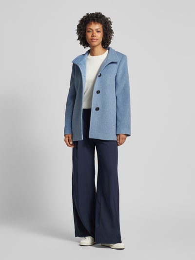 Peek & Cloppenburg Fuchs SchmittWolljacke mit Stehkragen und Knopfverschluss in bleu