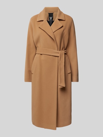 Peek & Cloppenburg Fuchs SchmittWollmantel Mit Bindegürtel Und Reverskragen In Camel