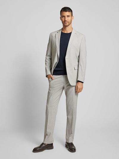 Peek & Cloppenburg Fynch-HattonStrickpullover mit Label-Stitching Modell 'Superfine' in marine