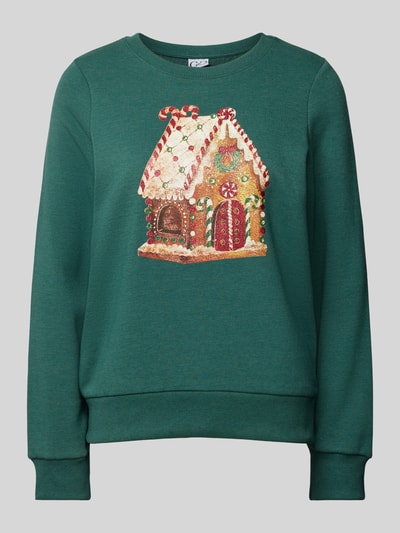 Peek & Cloppenburg G&CSandalette mit Strasssteinbesatz Modell 'CAPSULE' in dunkelgruen