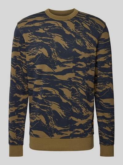 Peek & Cloppenburg G-Star RawSweatshirt Mit Logo-Stitching In Oliv