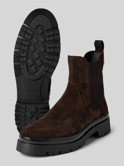 Peek & Cloppenburg GantChelsea Boots Aus Leder Mit Applikation Modell 'Aligrey' In Dunkelbraun