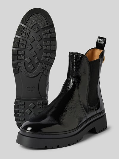 Peek & Cloppenburg GantChelsea Boots Aus Leder Mit Applikation Modell 'Aligrey' In Black