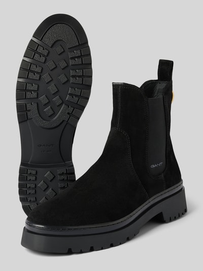 Peek & Cloppenburg GantChelsea Boots Aus Leder Mit Applikation Modell 'Aligrey' In Black