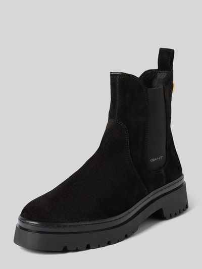 Peek & Cloppenburg GantChelsea Boots Aus Leder Mit Applikation Modell 'Aligrey' In Black
