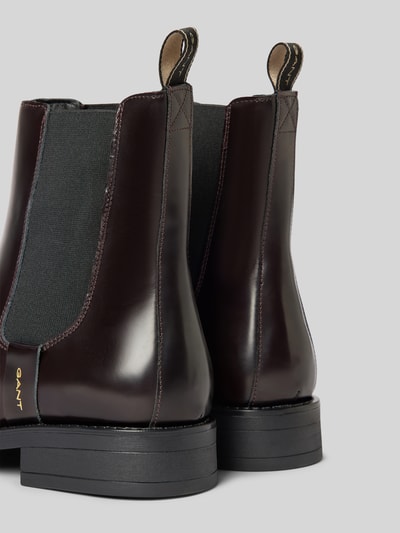 Peek & Cloppenburg GantChelsea Boots Aus Leder Mit Label-Detail Modell 'Fayy' In Bordeaux