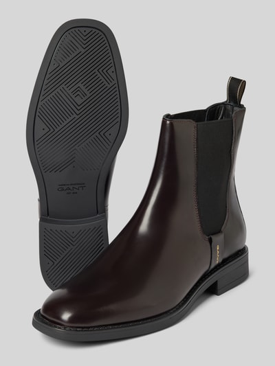 Peek & Cloppenburg GantChelsea Boots Aus Leder Mit Label-Detail Modell 'Fayy' In Bordeaux