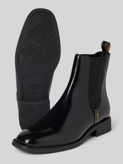 Peek & Cloppenburg GantChelsea Boots Aus Leder Mit Label-Detail Modell 'Fayy' In Black