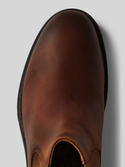 Peek & Cloppenburg GantChelsea Boots Aus Leder Mit Label-Detail Modell 'Prepdale' In Mittelbraun