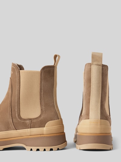 Peek & Cloppenburg GantChelsea Boots Aus Leder Mit Label-Schriftzug Modell 'Wintly' In Beige