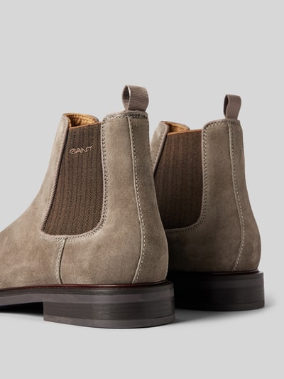 Peek & Cloppenburg GantChelsea Boots Aus Leder Mit Label-Schriftzug Modell 'St Fairkon' In Graphit