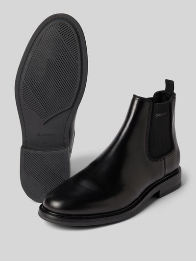 Peek & Cloppenburg GantChelsea Boots Aus Leder Mit Label-Schriftzug Modell 'St Fairkon' In Black