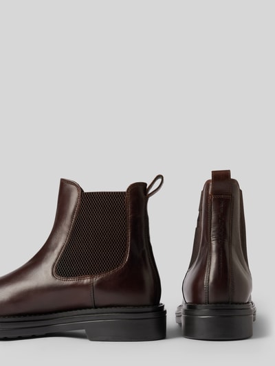 Peek & Cloppenburg GantChelsea Boots Aus Leder Mit Label-Stitching Modell 'Boggar' In Dunkelbraun