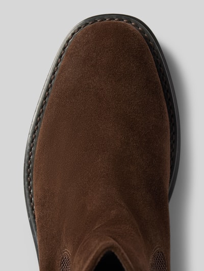 Peek & Cloppenburg GantChelsea Boots Aus Leder Mit Label-Stitching Modell 'Boggar' In Mittelbraun