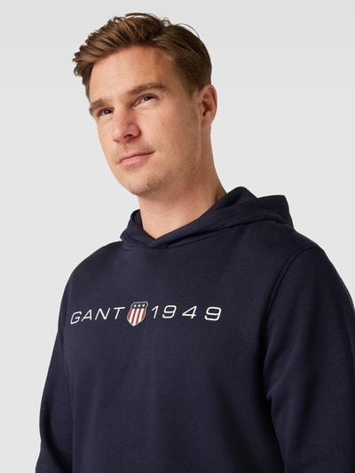 Peek & Cloppenburg GantHoodie Mit Label-Print In Marine