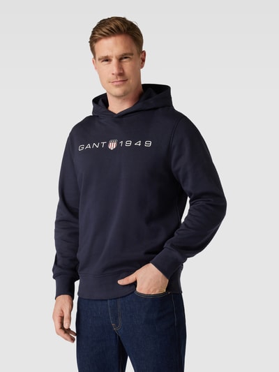 Peek & Cloppenburg GantHoodie Mit Label-Print In Marine