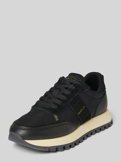 Peek & Cloppenburg GantLedersneaker mit Label-Details Modell 'CAFFAY' in black