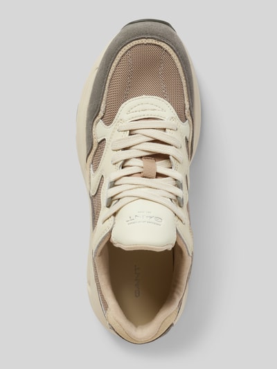 Peek & Cloppenburg GantLedersneaker Mit Label-Details Modell 'Neuwill' In Taupe