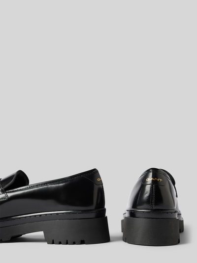 Peek & Cloppenburg GantPenny-Loafer Aus Leder Mit Schaftbrücke Modell 'Aligrey' In Black