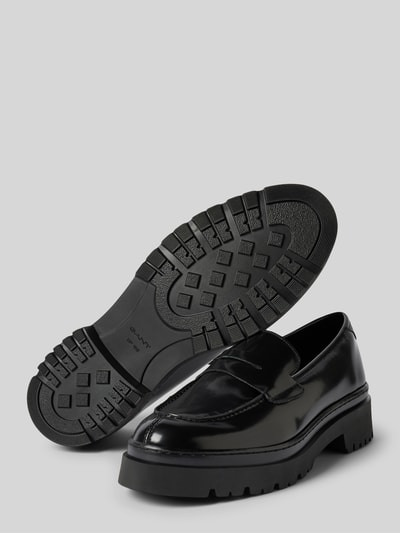 Peek & Cloppenburg GantPenny-Loafer Aus Leder Mit Schaftbrücke Modell 'Aligrey' In Black