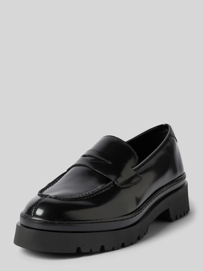 Peek & Cloppenburg GantPenny-Loafer aus Leder mit Schaftbrücke Modell 'Aligrey' in black