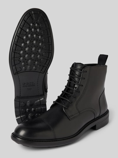 Peek & Cloppenburg GeoxLederboots Mit Ziernähten Modell 'U WALK PLEASURE' In Black