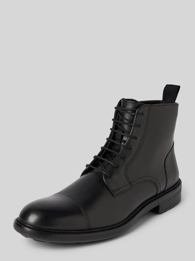 Peek & Cloppenburg GeoxLederboots mit Ziernähten Modell 'U WALK PLEASURE' in black