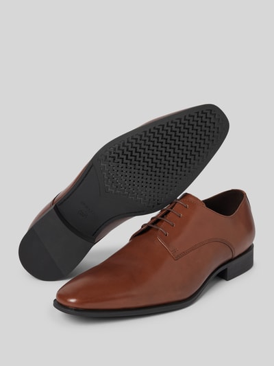 Peek & Cloppenburg GeoxLederderby Mit Strukturierter Sohle Modell 'UOMO HIGH LIFE' In Cognac