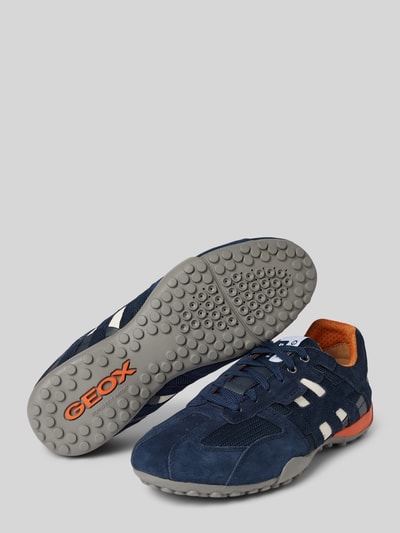 Peek & Cloppenburg GeoxLedersneaker Mit Kontrastbesatz Modell 'SNAKE' In Dunkelblau