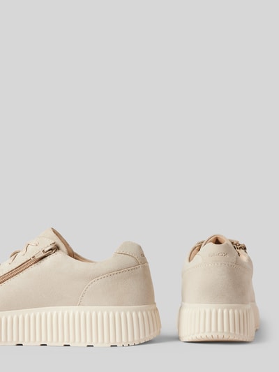 Peek & Cloppenburg GeoxLedersneaker Mit Label-Prägung Modell 'GRAISY' In Ecru