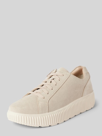 Peek & Cloppenburg GeoxLedersneaker mit Label-Prägung Modell 'GRAISY' in ecru