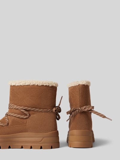 Peek & Cloppenburg GeoxLederstiefel Mit Futter Aus Kunstfell Modell 'SPHERICA' In Taupe