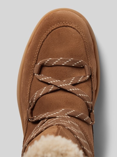 Peek & Cloppenburg GeoxLederstiefel Mit Futter Aus Kunstfell Modell 'SPHERICA' In Taupe