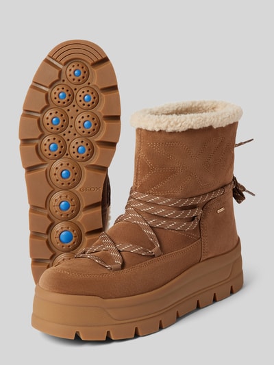 Peek & Cloppenburg GeoxLederstiefel Mit Futter Aus Kunstfell Modell 'SPHERICA' In Taupe