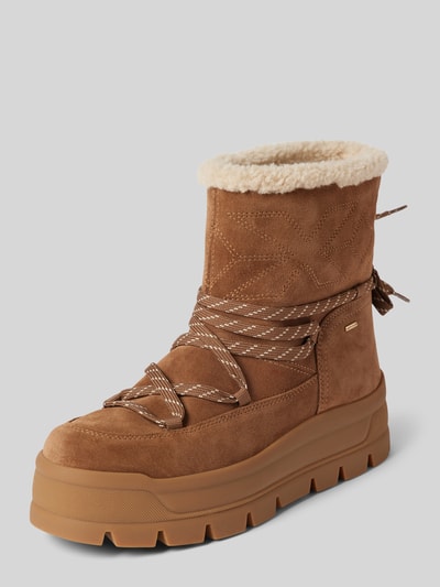 Peek & Cloppenburg GeoxLederstiefel mit Futter aus Kunstfell Modell 'SPHERICA' in taupe