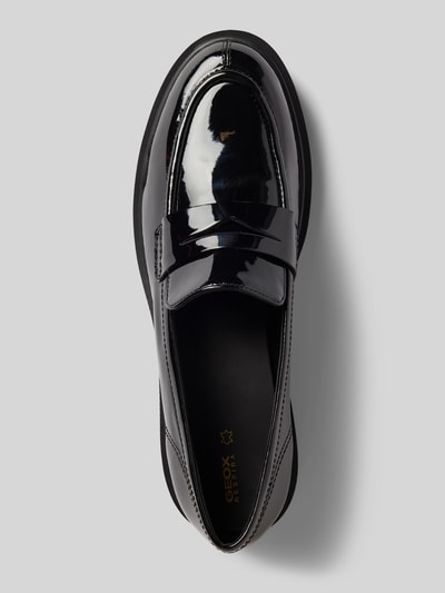 Peek & Cloppenburg GeoxPenny-Loafer Aus Leder Mit Schaftbrücke In Black