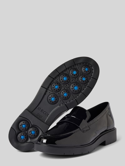 Peek & Cloppenburg GeoxPenny-Loafer Aus Leder Mit Schaftbrücke In Black