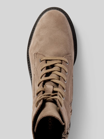 Peek & Cloppenburg GeoxSchnürstiefel Mit Strukturierter Sohle Modell 'IRIDEA' In Taupe