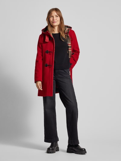 Peek & Cloppenburg Gil BretWollmantel mit Knopf- und Knebelverschluss in rot