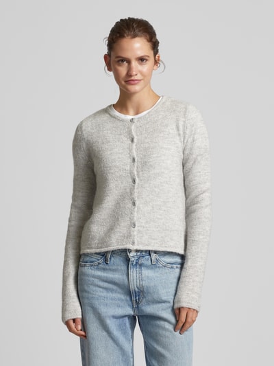 Peek & Cloppenburg Gina TricotStrickjacke Mit Knopfleiste In Hellgrau Melange