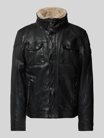 Peek & Cloppenburg GipsyLederjacke Mit Stehkragen Modell 'TALTON' In Black