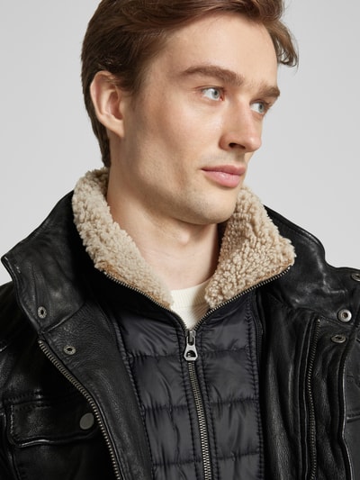 Peek & Cloppenburg GipsyLederjacke Mit Stehkragen Modell 'TALTON' In Black