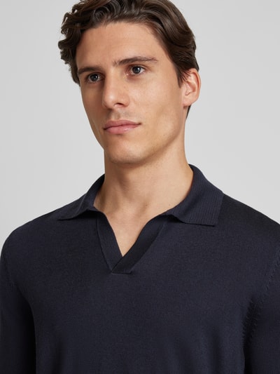 Peek & Cloppenburg GRAN SASSOStrickpullover Mit Umlegekragen In Marine