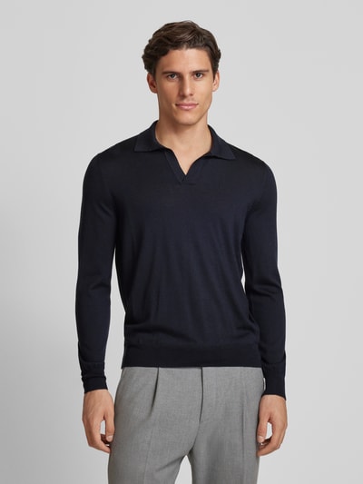 Peek & Cloppenburg GRAN SASSOStrickpullover Mit Umlegekragen In Marine