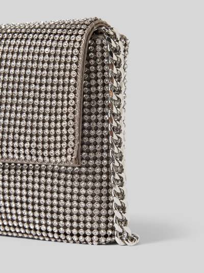 Peek & Cloppenburg GuessClutch Mit Ziersteinbesatz Modell 'ZALINA FLAP' In Silber