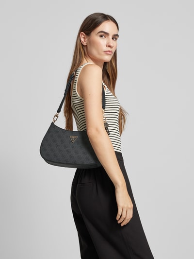 Peek & Cloppenburg GuessHandtasche mit Label-Anhänger Modell 'NOELLE' in anthrazit