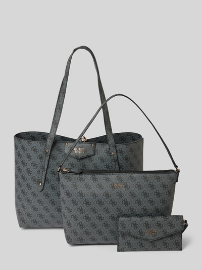 Peek & Cloppenburg GuessHandtasche Mit Label-Applikation Modell 'ECO BRENTON' In Anthrazit